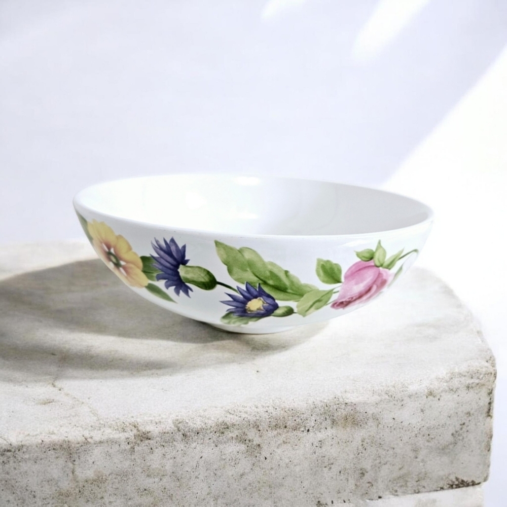 Pfaltzgraff Emma Floral Round Vegetable Serving Bowl White Replacement